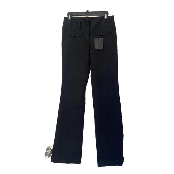 📌NWT CoSTUME NATIONAL Women's Black Pants Trousers Front Pockets 38/4 Wool Silk